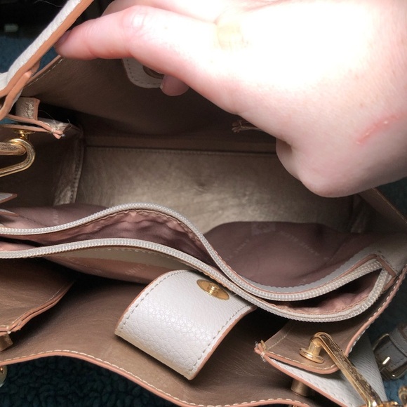 Anne Klein Alissa Midi Satchel Women's Handbag Natural Color AKH3517 - Picture 6 of 8